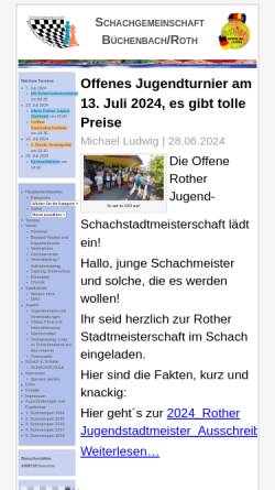 Vorschau der mobilen Webseite www.sg-buechenbach-roth.de, Schachgemeinschaft Büchenbach/Roth e.V.