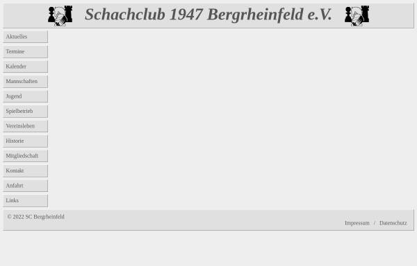 Vorschau von www.sc-bergrheinfeld.de, Schachklub 1947 Bergrheinfeld e.V.