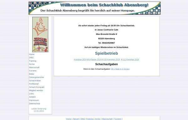 Vorschau von www.schachklub-abensberg.de, Schachklub Abensberg
