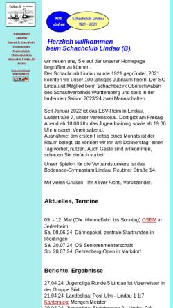 Vorschau der mobilen Webseite schachklub-lindau.schachvereine.de, Schachklub Lindau