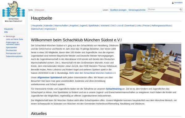 Vorschau von www.schachklub.info, Schachklub München Südost e.V.