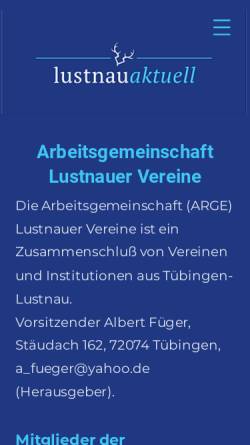 Vorschau der mobilen Webseite www.lustnau-aktuell.de, Lustnau Aktuell