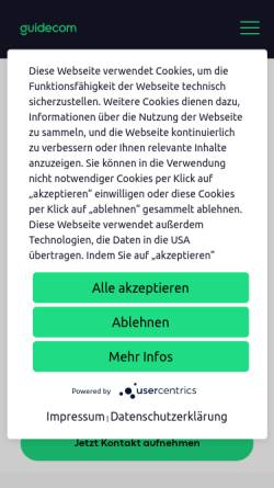Vorschau der mobilen Webseite www.guidecom.de, GuideCom GmbH