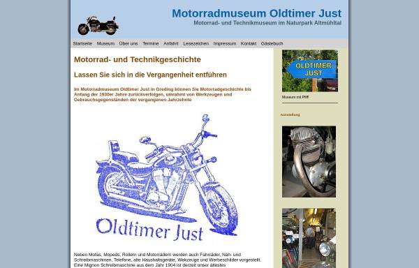 Vorschau von www.oldtimer-just.de, Motorradmuseum Oldtimer Just