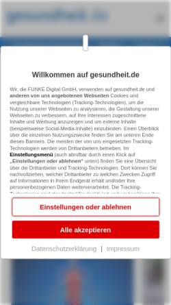 Vorschau der mobilen Webseite www.gesundheit.de, Friedreich Ataxie