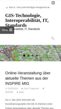 Vorschau der mobilen Webseite www.gis-news.de, GIS Nachrichten