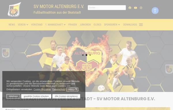 Vorschau von www.motor-altenburg.de, Fussballtradition aus der Skatstadt Altenburg