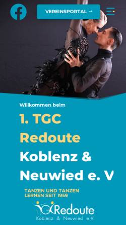 Vorschau der mobilen Webseite www.tgc-redoute.de, 1. TGC Redoute Koblenz + Neuwied e. V.
