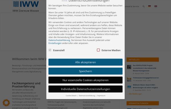 Vorschau von iww-online.de, IWW Rheinisch-Westfälische Institute für Forschung und Beratung im Wasserfach