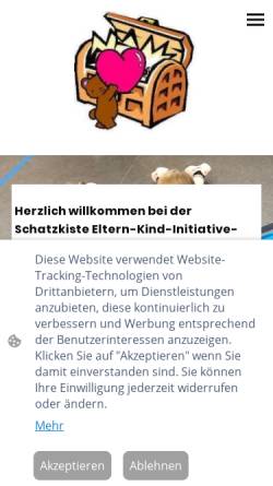 Vorschau der mobilen Webseite www.kindergarten-schatzkiste.de, Kindergarten und Hort Schatzkiste e.V.