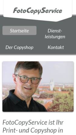 Vorschau der mobilen Webseite www.fotocopyservice.de, FotoCopyService