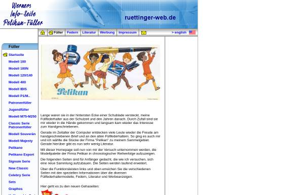 Vorschau von www.ruettinger-web.de, Werners Info-Seite Pelikan-Füller