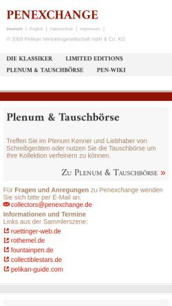 Vorschau der mobilen Webseite www.penexchange.de, Penexchange