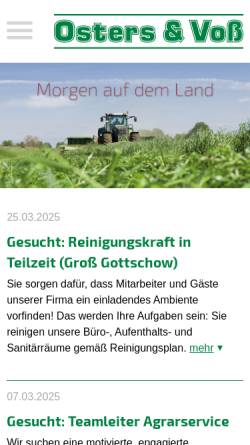 Vorschau der mobilen Webseite www.osters-voss.de, Osters & Voss GmbH
