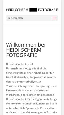 Vorschau der mobilen Webseite www.heidischerm.de, Heidi Scherm - Fotografie