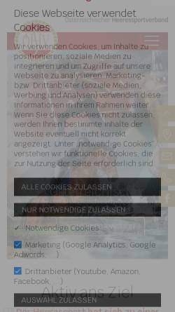 Vorschau der mobilen Webseite www.heeressport.at, Österreichischer Heeressportverband