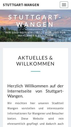 Vorschau der mobilen Webseite www.stuttgart-wangen.de, Stuttgart Wangen