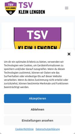 Vorschau der mobilen Webseite www.tsvkleinlengden.de, TSV Klein Lengden