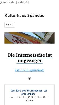 Vorschau der mobilen Webseite kulturhaus-spandau2.de, Kulturhaus Spandau