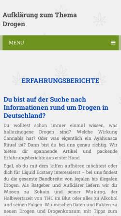 Vorschau der mobilen Webseite www.drogen-aufklaerung.de, Drogen-Aufklaerung