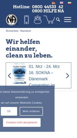 Vorschau der mobilen Webseite www.narcotics-anonymous.de, Narcotics Anonymous