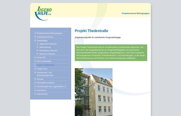 Vorschau von www.jugendhilfe.de, Projekt Thedestrasse