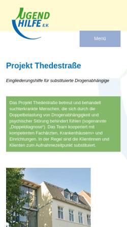 Vorschau der mobilen Webseite www.jugendhilfe.de, Projekt Thedestrasse