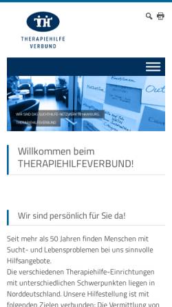 Vorschau der mobilen Webseite therapiehilfe.de, Therapiehilfe e.V. Hamburg