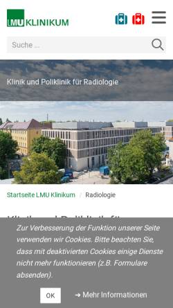 Vorschau der mobilen Webseite www.klinikum.uni-muenchen.de, München - Institut für Klinische Radiologie der Universität München
