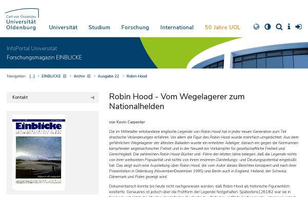 Vorschau von www.uni-oldenburg.de, Robin Hood