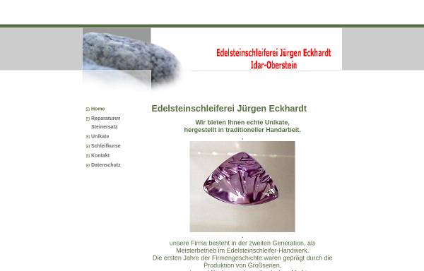 Vorschau von www.juergeneckhardt.de, Edelsteinschleiferei und Handlung Jürgen Eckhardt