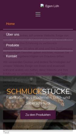 Vorschau der mobilen Webseite www.loeh.de, Egon Loeh GmbH + Co KG