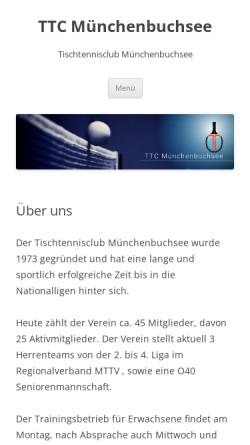 Vorschau der mobilen Webseite ttcmuenchenbuchsee.ch, Tischtennisclub Muenchenbuchsee TTCM