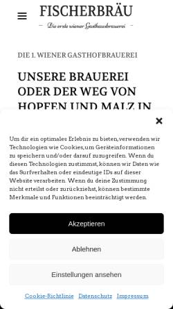 Vorschau der mobilen Webseite fischerbraeu.at, Fischerbräu