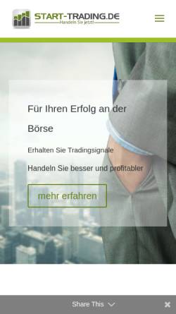 Vorschau der mobilen Webseite www.start-trading.de, Start-Trading - Davut Cöl