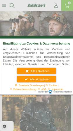 Vorschau der mobilen Webseite jagd.de, Jagd.de