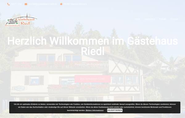 Vorschau von www.gaestehaus-riedl.de, Gästehaus Riedl