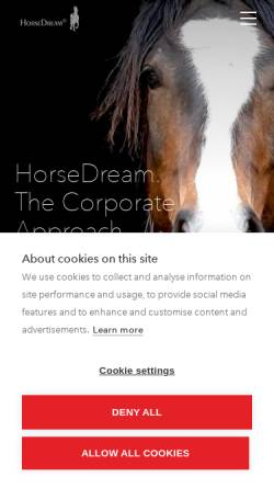 Vorschau der mobilen Webseite www.horsedream.com, HorseDream Management Training
