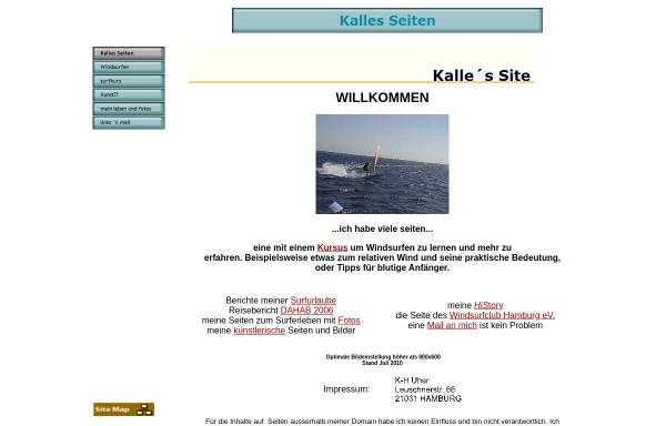 Vorschau von www.uherweb.de, Windsurfen mit Kalle