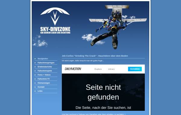 Vorschau von www.sky-divezone.de, Sky-DiveZone