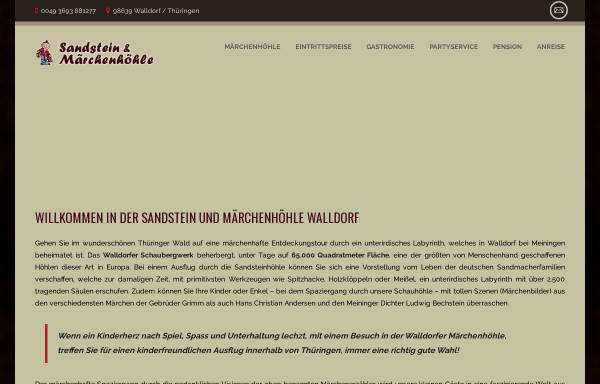 Vorschau von www.sandsteinhoehle.de, Sandstein- & Märchenhöhle