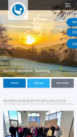 Vorschau der mobilen Webseite www.golfclub-kassel.de, Golf Club Kassel-Wilhelmshöhe