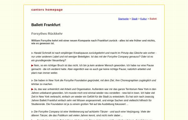 Vorschau von www.k-faktor.com, Forsythes Rückkehr