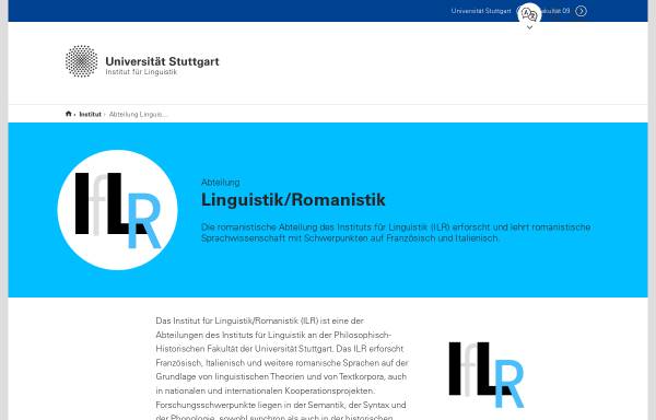 Institut für Linguistik/Romanistik