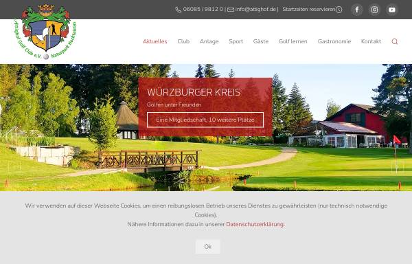 Vorschau von www.attighof.de, Golfclub Attighof