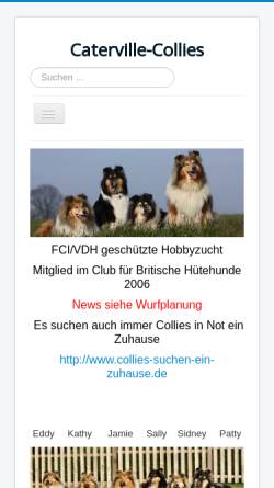 Vorschau der mobilen Webseite www.caterville-collies.de, Caterville
