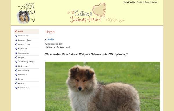 Vorschau von www.janinas-collies.de, Von Janinas Heart