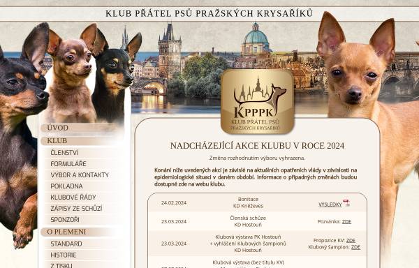 Vorschau von www.prazsky-krysarik.cz, Klub der Freunde des Prager Rattlers