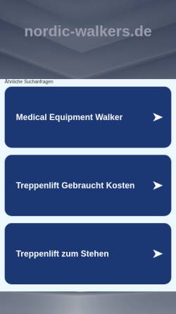 Vorschau der mobilen Webseite www.nordic-walkers.de, Deutsches Nordic Walking institut