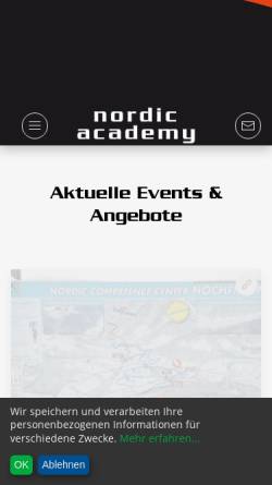 Vorschau der mobilen Webseite www.nordicacademy.at, Markus Förmer